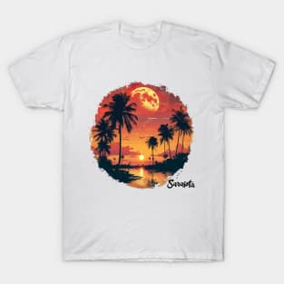 Sarasota Florida (with Black Lettering) T-Shirt